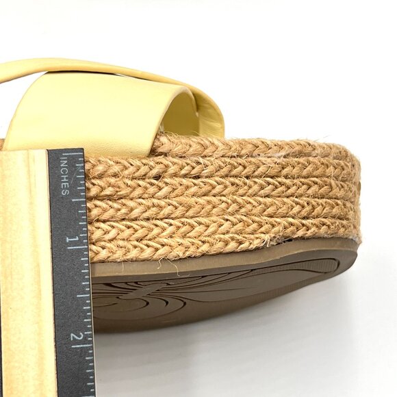 Franco Sarto Womens Size 9.5 Butter Yellow Espadrilles Platform Sandals Shoes - Picture 13 of 14